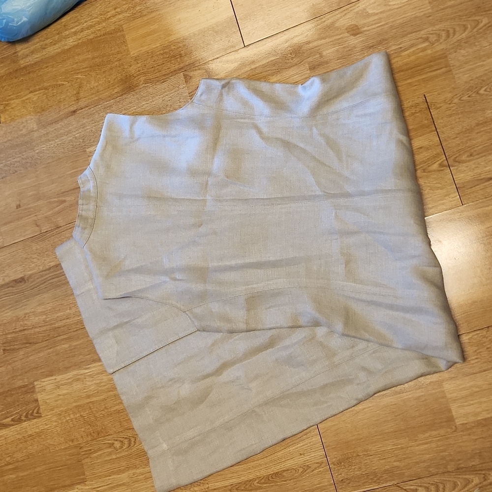 Embassy Row Petites Linen Button Front Dress 6p - image 3